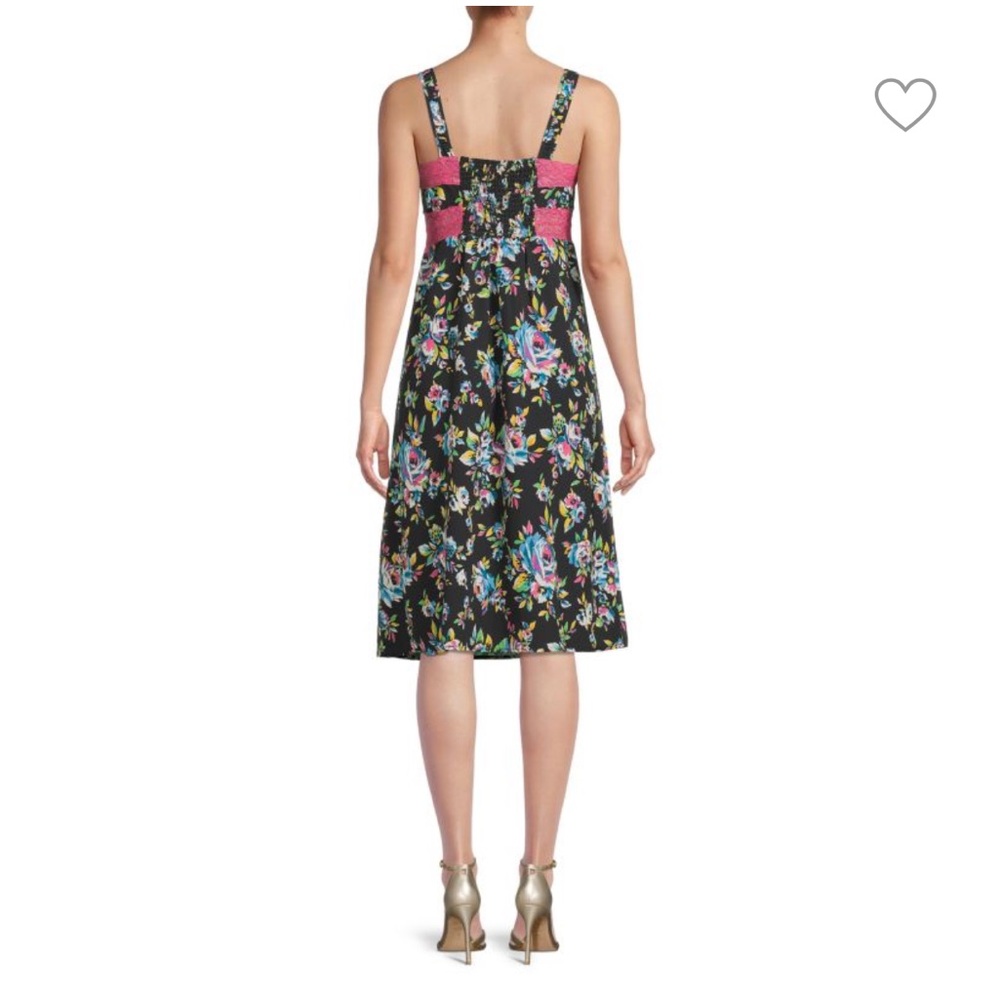 Betsey Johnson Painted Nostalgia Floral Dress Size Medium - Picture 2 of 11